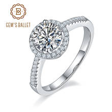 Женское кольцо из серебра, с муассанитом, 1 карат 2024 - купить недорого