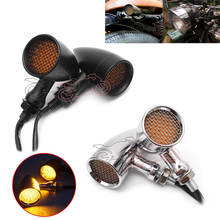 Indicador LED Retro para motocicleta, luz de freno, cubierta de lente de malla, intermitente para Harley, Chopper, Bobber, Yamaha, Honda, 10mm 2024 - compra barato