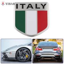 Aluminum 3D Metal ITALY Italian Flag Sticker Emblem Badge Decal Car Decorate 2024 - buy cheap