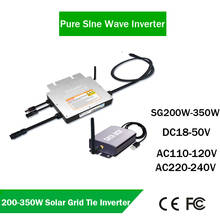 Micro inversor inteligente PV, 200W, 250W, 300W, 350W, entrada de 18-50VDC a 100V-240VAC, inversor de conexión a red MPPT con colector de monitoreo de 2,4G 2024 - compra barato