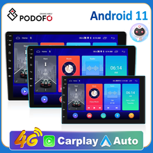 Podofo 8G 128G 2din Car Android Radio Multimedia Player 9"/10" GPS for Toyota Volkswagen Hyundai Nissan Kia Renault Suzuki Lada 2024 - купить недорого