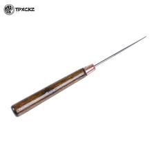 Round Solid Tool Sewing Wood Handle Drillable Awl Hand Stitching Taper Leathercraft Needle Tool Kit For Leather Craft 2024 - buy cheap