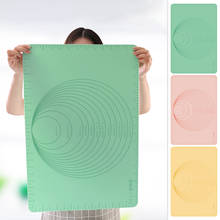 Очень большой силиконовый коврик для выпечки антипригарный коврик для замеса теста, розовый зеленый силиконовый лист для выпечки 2024 - купить недорого