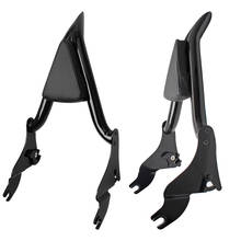 Motocicleta preta destacável encosto do passageiro sissy bar apto para harley touring street glide 2009-2020 2024 - compre barato