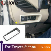 Para Toyota Sienna 2019 2020 ABS de fibra de carbono faro ajustar interruptor embellecedor interior, Accesorios Estilo de coche etiqueta engomada 2024 - compra barato