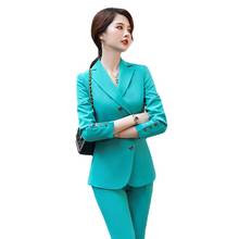 Conjunto de ropa de trabajo Formal para mujer, pantalones y chaquetas con diseño de uniforme Formal, 5XL talla grande, abrigo, chaqueta de negocios 2024 - compra barato