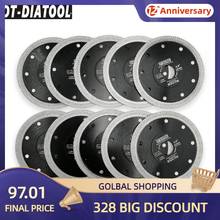 DT-DIATOOL 10pcs/set Dia 115mm/4.5" Diamond Cutting Disc X Mesh Turbo Rim Segment Saw Blades For Ceramic Tile Porcelain Marble 2024 - buy cheap