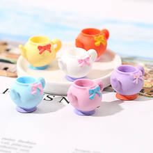 10Pcs/lot Colorful 3D Miniature Teapot Resin Cabochon Simulation Figurines DIY Dollhouse Decoration Toys Scrapbooking Crafts 2024 - buy cheap