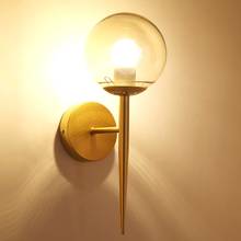Postmodern Globe Lamp Glass Ball Wall+lamps Led Sconces Bedroom Wall Light Fixtures Loft Stair Luminaire Led Lamp Mirror Light 2024 - buy cheap