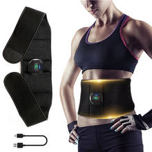 Vibration Sweat Belt Abdominal Muscle Toner EMS Electronic Stimulator Fitness Massager Waist Trimmer Support Slimming Body Home 2024 - buy cheap