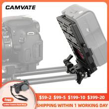 CAMVATE IDX P-V2, placa de montaje de bloqueo en V de liberación rápida con abrazadera de bloque de rieles de doble puerto giratoria de 15mm y placa de tablero trasero de batería 2024 - compra barato