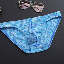Men's Low Waist Sexy Men Underwear Briefs Gay Penis Pouch Printed Men Bikini Brief Panties Man Sleepwear Cotton 2024 - compre barato