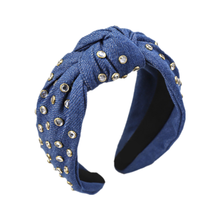 NEW denim with stone headband knot hairbands women and girls jeans hair accessories 2024 - buy cheap