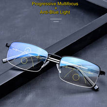 Upgrade Titanium Anti-blue light Half Frame Resin Lenses Anti-fatigue Men Reading Glasses Male Reader Eyewear +1.00-4.0 2024 - buy cheap