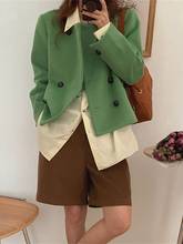 Alien Kitty Women Stylish New Three Piece Sets Hot Winter 2021 Elegant Femme All Match Coat Slim Loose Shirts OL Woolen Shorts