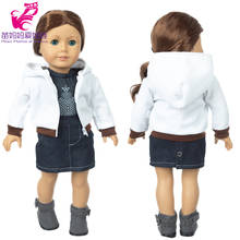 18 Inch Girl Doll Clothes Coat Baby Doll Coat Denim Skirt Outwear Children Girl Gifts 2024 - buy cheap