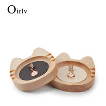Дисплей для ювелирных изделий Oirlv, деревянный, в форме кошки, с канавками, с держателем для ювелирных изделий Губка мат дюйма, в подарок 2024 - купить недорого