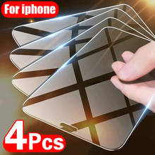 4 шт. закаленное стекло для iPhone 14 13 Pro Max Plus XR X XS Защита экрана для iPhone 12 11 Pro Max Mini 7 8 6 6S Plus SE стекло