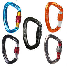 XINDA 25KN Mountaineering Caving Rock Climbing Carabiner D Shaped Safety Master Screw Lock Buckle Escalade Equipement 2024 - купить недорого