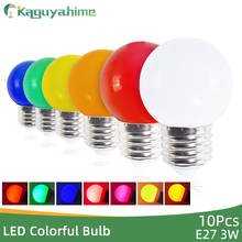 Kaguyahime 10pcs/lot Colorful E27 Led Bulb Globe Lamp 3W 220V E27 Lampada SMD2835 RGB G45 Led Spotlight Red Green Blue Bomlillas 2024 - buy cheap