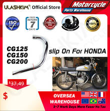 Sistema de escape completo, silenciador, tubo de contacto, antideslizante, para Honda CG125, CG150, CG200, CG, 125, 150, 200 2024 - compra barato