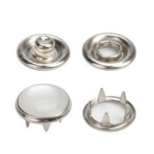 100sets 9.5mm Silver Brass Fastener Snap Press Stud Cap Combined Button Snap Button Suit for Shoe Bag Wallet Garment 2024 - buy cheap