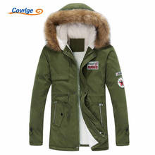 Covrlge Men Parka Coat 2018 Men's Warm Winter Jacket Men Slim Thicken Fur Hooded  Style Padded Male Hooded Coats S-4XL MWM066 2024 - buy cheap