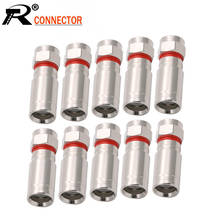 10pcs/lot RG6 Waterproof F Compression Connector F Pressure Connector RF F Coaxial Adapter  Wholesales 2024 - buy cheap