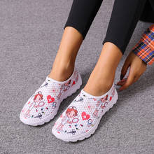 Nurse Doctor Print Sneakers Women Summer Slip-On Lightweight Mesh Breathable Flat Shoes 2021 2024 - buy cheap