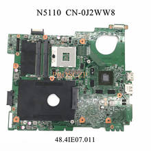 Free shipping  For N5110 15R Laptop motherboard CN-0J2WW8 0J2WW8 J2WW8 Hm67 GT5252M 1GB working well 2024 - buy cheap