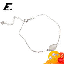 Fashion Bracelet 925 Sterling Silver Jewelry for Women Water Drop Shape Moonstone Wedding Engagement Party Gift Accessories 2024 - buy cheap