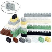 Wall Bricks 1x2 Dot DIY Building Blocks 130PCS Educational Creative Construction MOC City House Accessories Compatible All Brand 2024 - buy cheap