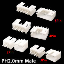 Concha de plástico para terminais fêmea ph2.0, conector de terminal fêmea 100mm 2/3/4/5/6p, adaptador de terminal jst, 2.0 peças 2024 - compre barato