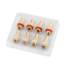 Audiophile RCA Jack Plug Copper Rhodium/Gold Plated CMC RCA Socket For Speakers Terminals Audio Wire Connectors Panel RCA Female 2024 - buy cheap