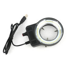 Lámpara de anillo de luz ajustable para microscopio Industrial, lupa de Cámara Industrial, 48 LED SMD, USB, 110V-220V 2024 - compra barato