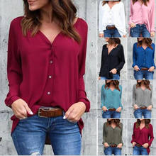 Spring Autumn Chiffon Blouse For Womens Tops and Blouses Long Sleeve Button Shirts Plus Size Loose Casual Blusas 2024 - buy cheap