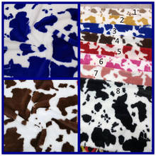 1X1.6Meter big cow pattern print artificial imitation rabbit fur plush fabric diy faux fabric for garment homdecor counter 2024 - buy cheap