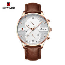 REWARD New Men's Watch Fashion Design Sport Quartz Clock Men Watches Brand Business Luxury Leather Waterproof Wristwatch 2024 - buy cheap
