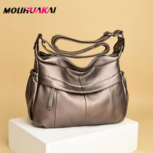 MOLIHUAKAI Soft Leather Women Messenger Bag Casual Women's Shoulder Crossbody bag Female Handbag Black Bolsa Feminina Girl Bags 2024 - buy cheap