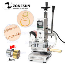 ZONESUN ZS110 slideable workbench Digital hot foil stamping machine leather embossing bronzing tool for wood wood PVC paper DIY 2024 - buy cheap