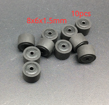 10pcs 8x6x1.5mm wheel belt pulley rubber audio pressure pinch roller for cassette deck tape recorder Stereo player 2024 - buy cheap