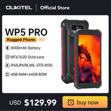 Смартфон OUKITEL WP5 Pro, защищенный IP68, 4 ГБ, 64 ГБ, 8000 мАч, HD + экран 5,5 дюйма, Восьмиядерный процессор Android 10, мобильный телефон, сотовый телефон с трой... 2024 - купить недорого