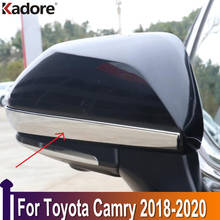 Moldura cromada para espejo retrovisor de Toyota Camry 2018 2019 2020, moldura de cubierta de marco, accesorios de decoración Exterior 2024 - compra barato