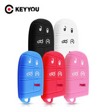 KEYYOU 10x For JEEP Grand Cherokee Renegade Dodge JCUV Journey Chrysler 300C Remote Fob Auto Key Case Silicone Car Key Cover 2024 - buy cheap