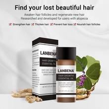 Aceite para el crecimiento rápido del cabello, esencia para el tratamiento de la pérdida del cabello, productos líquidos para el crecimiento del cabello, serie de productos para la caída del cabello, raíz LanBeNA, 20ml 2024 - compra barato