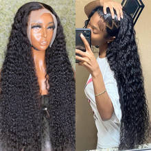 Brazilian Jerry Curly 360 13x6 Lace Front Human Hair Wigs for Women Glueless Deep Wave Lace Frontal Wig Pre Plucked Hairline 2024 - buy cheap