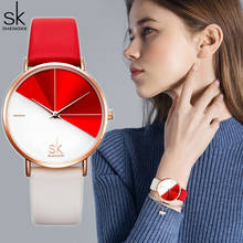 Shengke-Relojes de pulsera de cuero para Mujer, accesorio Vintage, Irregular, Bayan Kol Saati, femenino 2024 - compra barato