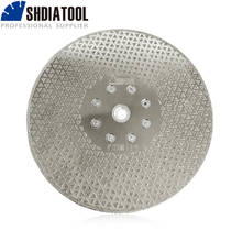 Shdiatool disco de diamante de 9 "/230mm 5/8-11 flange galvanizado com dois lados para corte e moagem em granito e mármore 2024 - compre barato