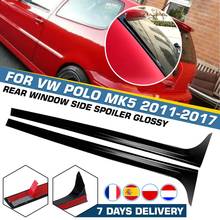 Canard brillante para lateral de la ventana trasera del coche, alerón divisor para VW Polo MK5 2011-2017/ MK6 2018 +, color negro brillante, 2 uds. 2024 - compra barato