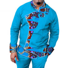 Dashiki-ropa africana de manga larga para hombre, conjunto de 2 piezas, Tops y pantalones de talla grande, de algodón, WYN521 2024 - compra barato